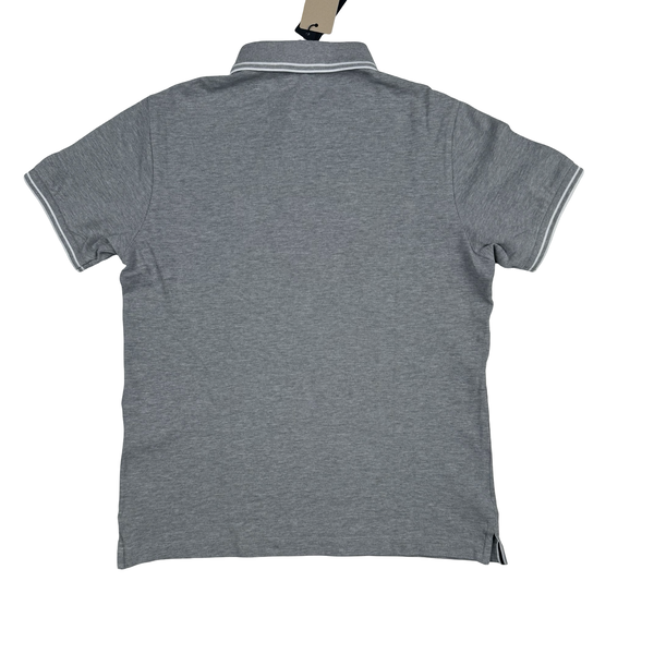 Stone Island 2018 Grey White Piped Polo Shirt - Small