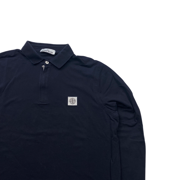 Stone Island Longsleeved Navy Poloshirt - 3XL
