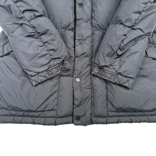 Stone Island 2013 Black Long Crinkle Down Puffer Jacket - XL