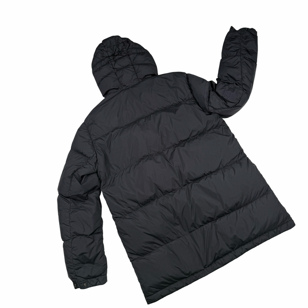 Stone Island 2013 Black Long Crinkle Down Puffer Jacket - XL