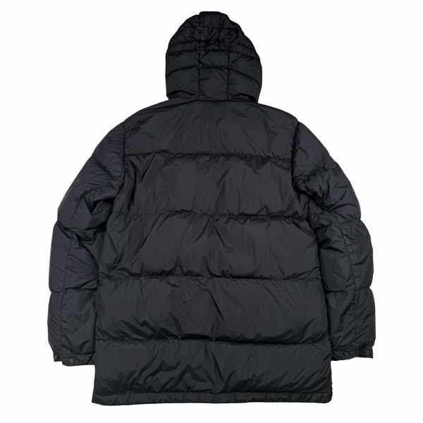 Stone Island 2013 Black Long Crinkle Down Puffer Jacket - XL
