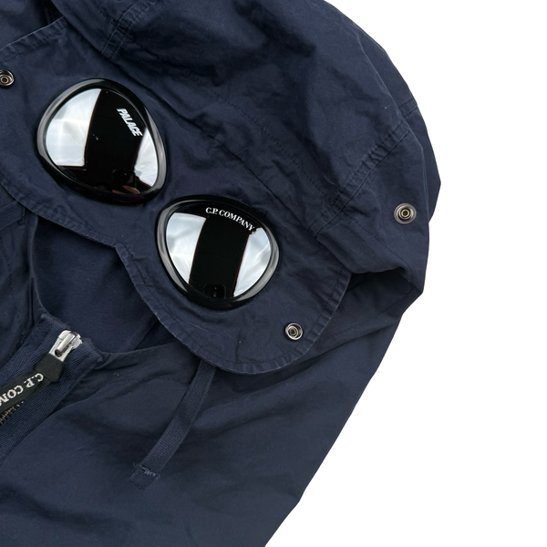 CP Company x Palace Navy Spellout Goggle Hoodie - Large