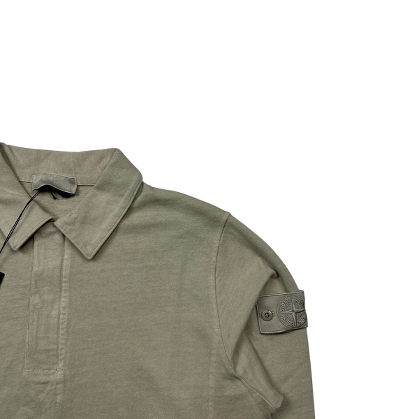 Stone Island 2023 Beige Ghost Long Sleeve Polo Jumper - Large