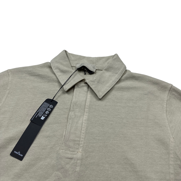 Stone Island 2023 Beige Ghost Long Sleeve Polo Jumper - Large