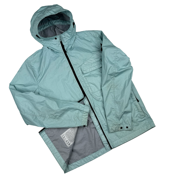 Stone Island 2022 Membrana 3L TC Pale Blue Hooded Jacket - Large