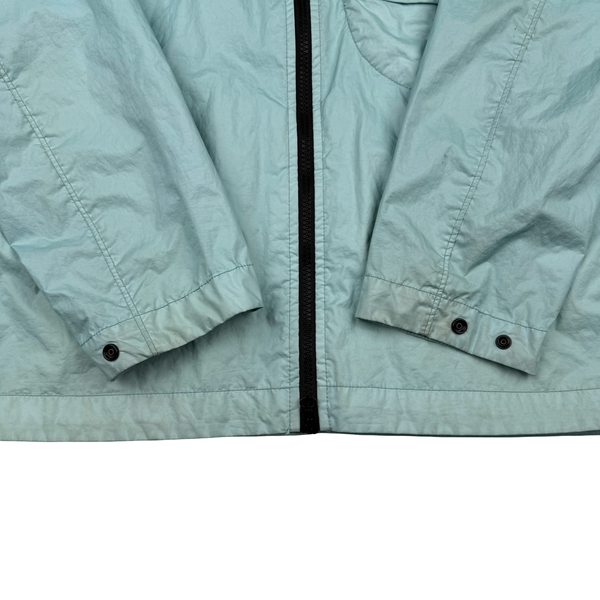 Stone Island 2022 Membrana 3L TC Pale Blue Hooded Jacket - Large