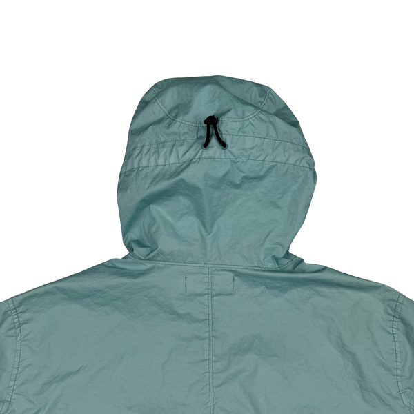 Stone Island 2022 Membrana 3L TC Pale Blue Hooded Jacket - Large
