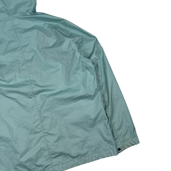 Stone Island 2022 Membrana 3L TC Pale Blue Hooded Jacket - Large