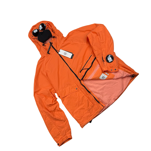 CP Company x Palace Neon Orange Nylon La Mille Goggle Jacket - Large