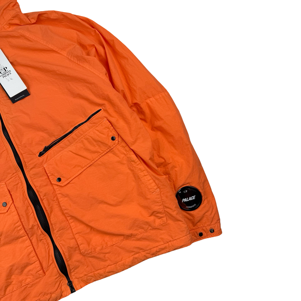 CP Company x Palace Neon Orange Nylon La Mille Goggle Jacket - Large