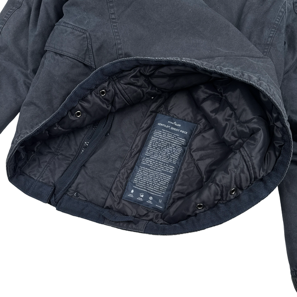 Stone Island 2011 Navy Ghost Piece Ventile Quilted Jacket - XL