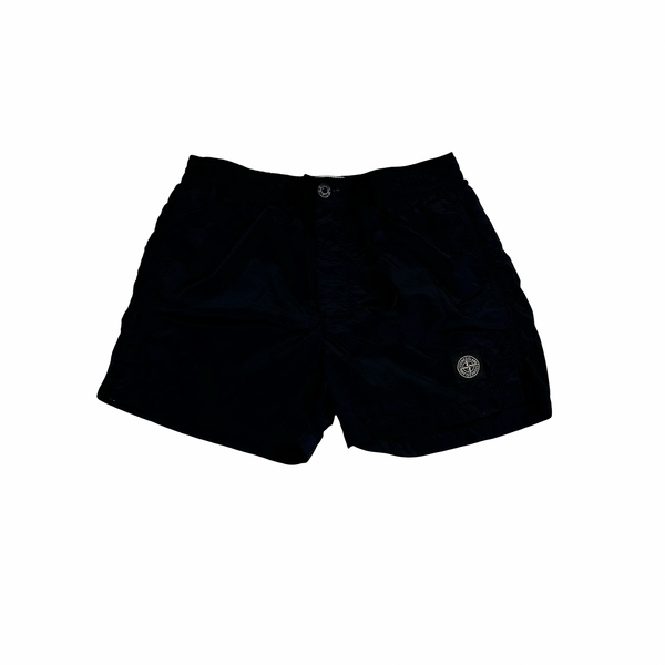 Stone Island Navy Nylon Patch Swim Shorts - Small