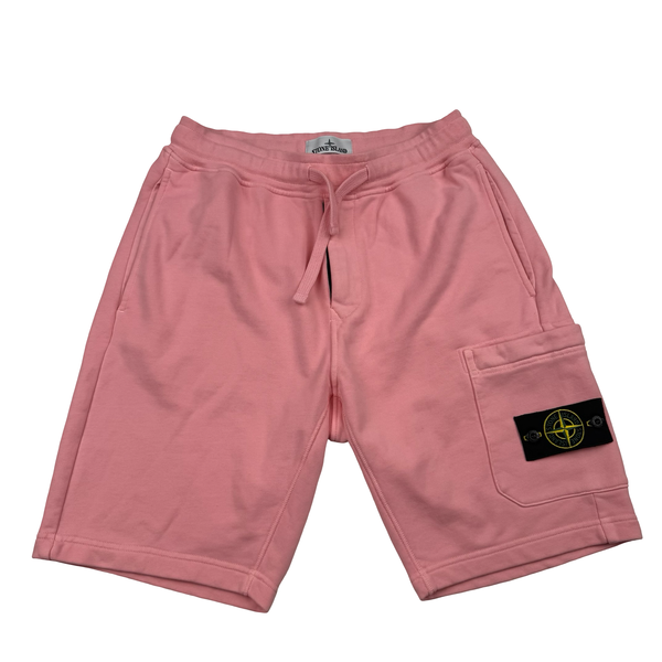 Stone Island 2023 Pink Cotton Cargo Shorts - 30" Small
