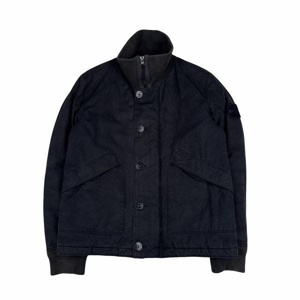 Stone Island 2011 Navy Ghost Piece Ventile Quilted Jacket - XL