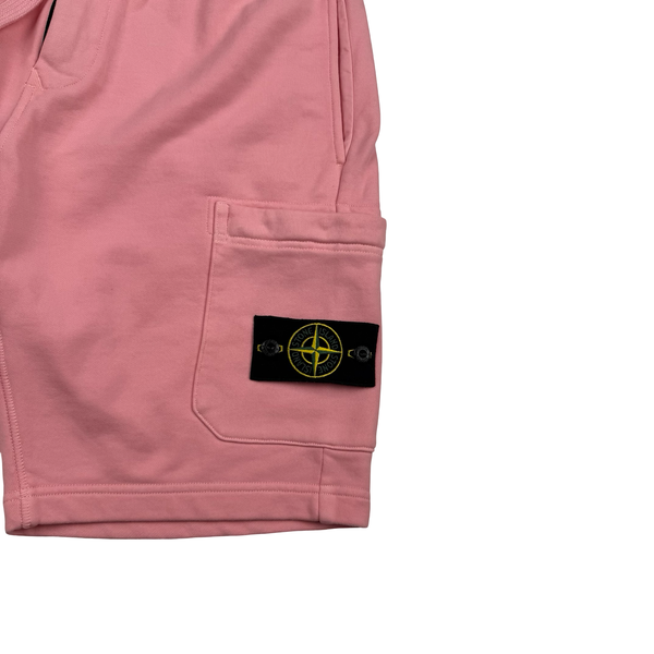 Stone Island 2023 Pink Cotton Cargo Shorts - 30" Small