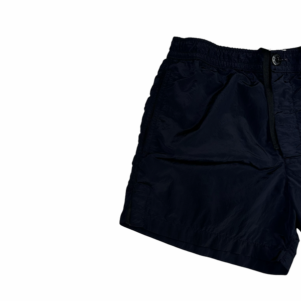 Stone Island Navy Nylon Patch Swim Shorts - Small