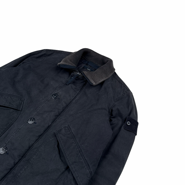 Stone Island 2011 Navy Ghost Piece Ventile Quilted Jacket - XL