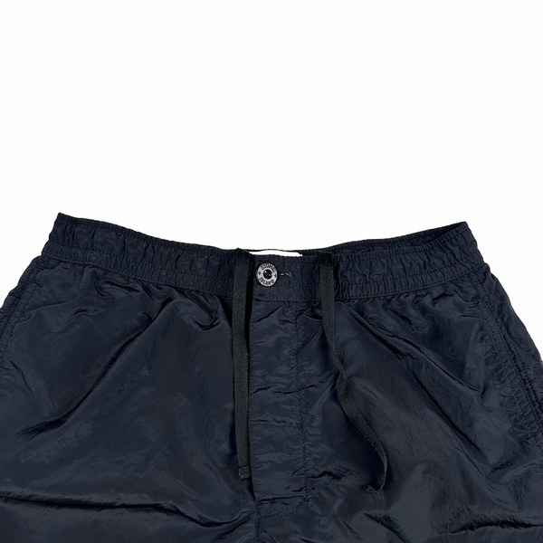 Stone Island Navy Nylon Patch Swim Shorts - Small