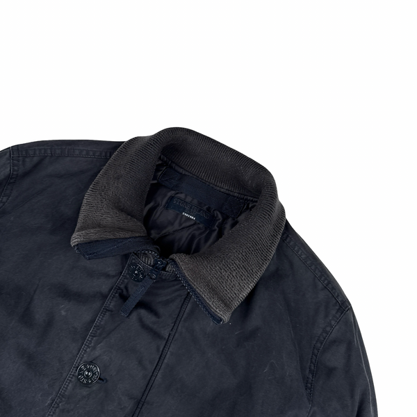 Stone Island 2011 Navy Ghost Piece Ventile Quilted Jacket - XL