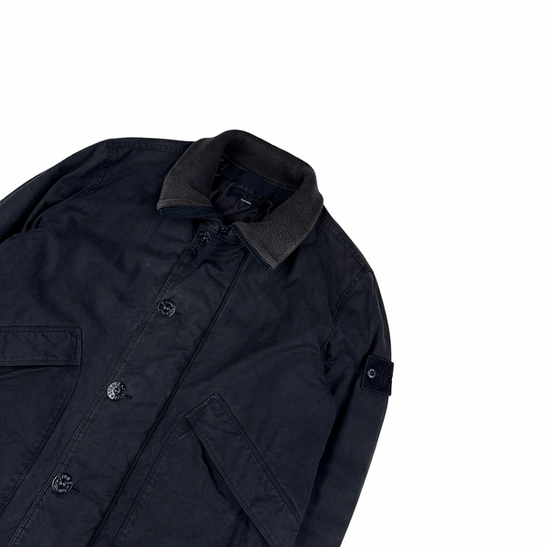 Stone Island 2011 Navy Ghost Piece Ventile Quilted Jacket - XL