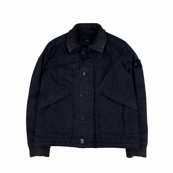 Stone Island 2011 Navy Ghost Piece Ventile Quilted Jacket - XL