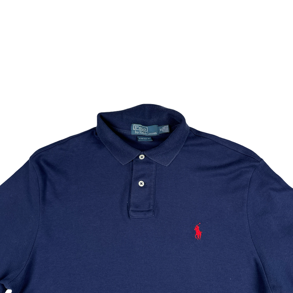 Ralph Lauren Navy Cotton T Shirt Polo - Medium