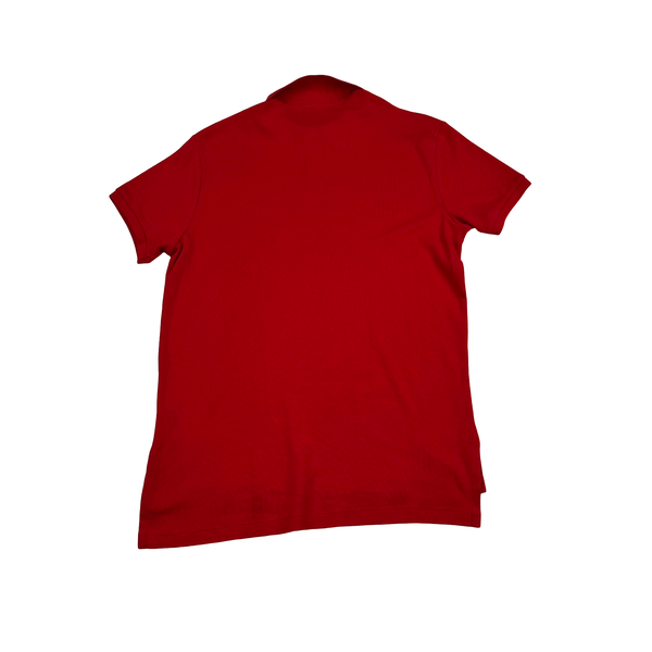 Ralph Lauren Red Cotton T Shirt Polo - Medium