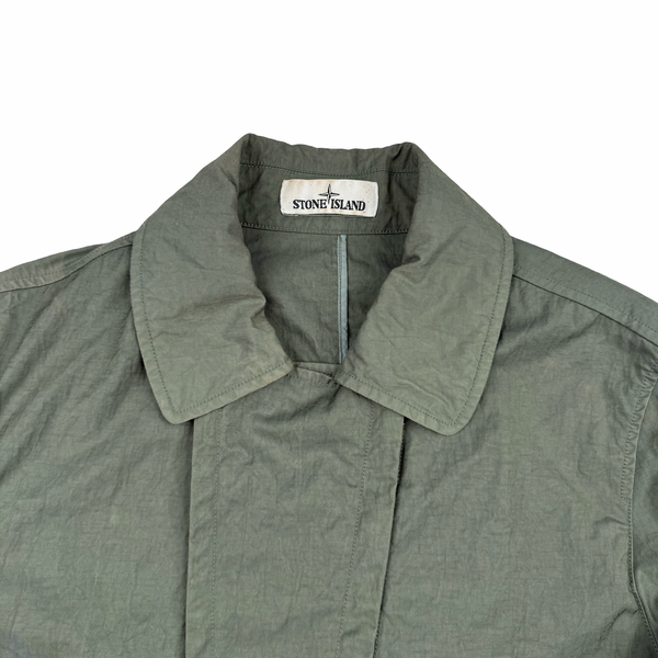 Stone Island Green Tightly Woven Nylon Twill-TC Jacket - Small