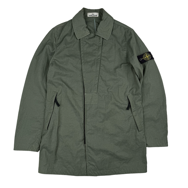 Stone Island Green Tightly Woven Nylon Twill-TC Jacket - Small