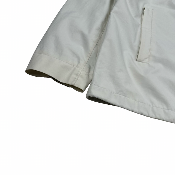 Prada Red Neck Tab White Convertible Goretex Prototype Zipped Jacket - XL