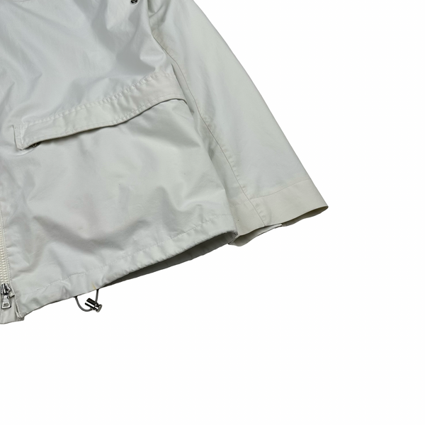 Prada Red Neck Tab White Convertible Goretex Prototype Zipped Jacket - XL