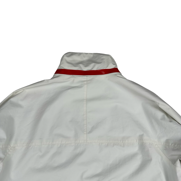 Prada Red Neck Tab White Convertible Goretex Prototype Zipped Jacket - XL