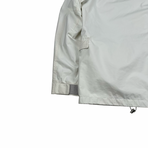 Prada Red Neck Tab White Convertible Goretex Prototype Zipped Jacket - XL