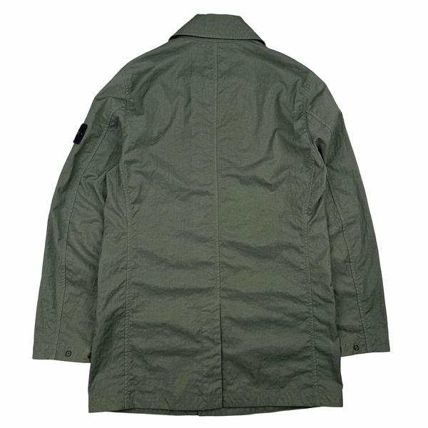 Stone Island Green Tightly Woven Nylon Twill-TC Jacket - Small