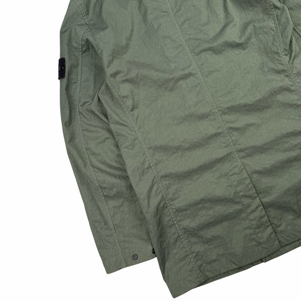 Stone Island Green Tightly Woven Nylon Twill-TC Jacket - Small