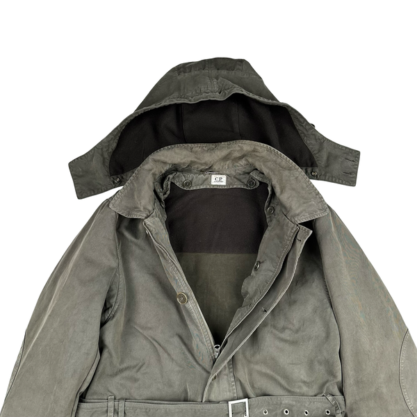 CP Company Vintage Brown Cotton Belted Soft Lined Jacket - Large