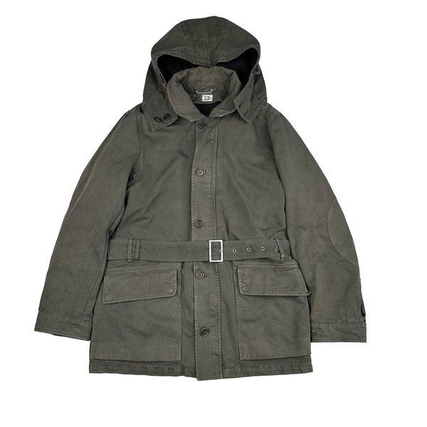 CP Company Vintage Brown Cotton Belted Soft Lined Jacket - Large