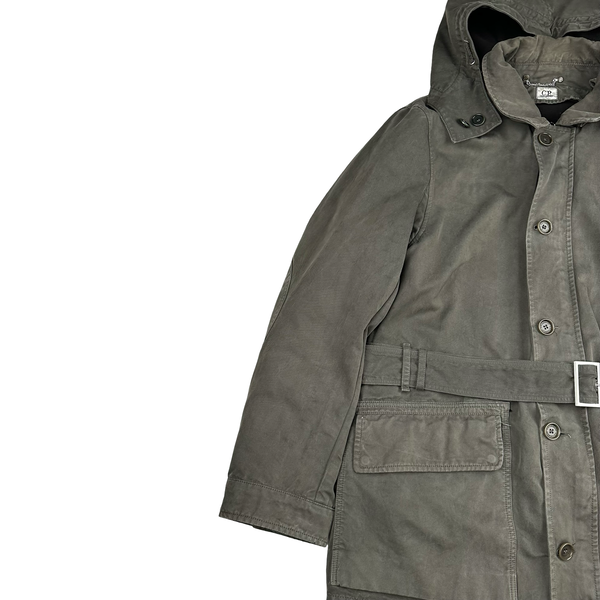 CP Company Vintage Brown Cotton Belted Soft Lined Jacket - Large