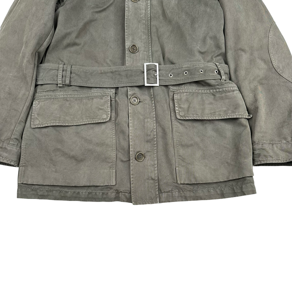 CP Company Vintage Brown Cotton Belted Soft Lined Jacket - Large