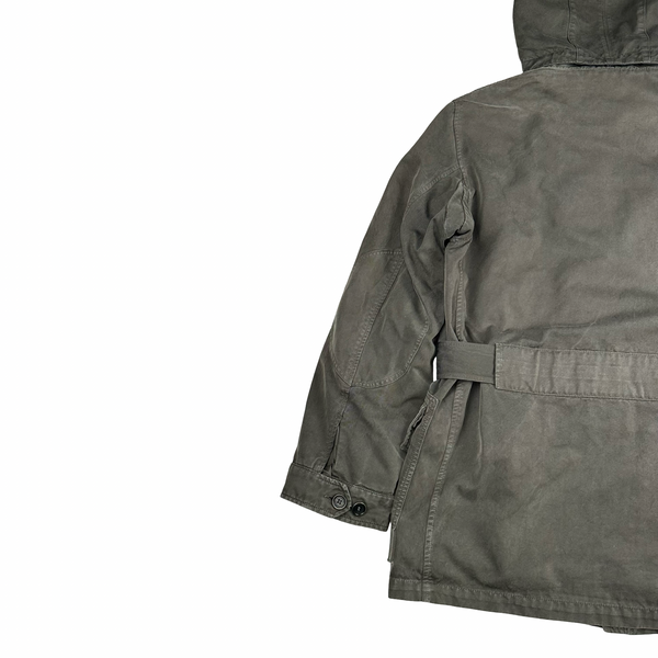 CP Company Vintage Brown Cotton Belted Soft Lined Jacket - Large
