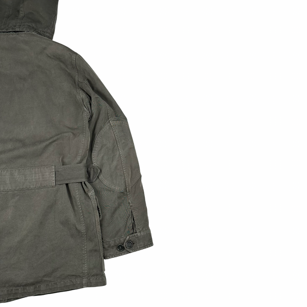 CP Company Vintage Brown Cotton Belted Soft Lined Jacket - Large