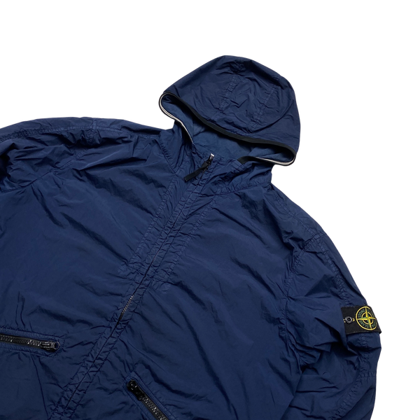 Stone Island Blue Garment Dyed Crinkle Reps NY Jacket - XXL