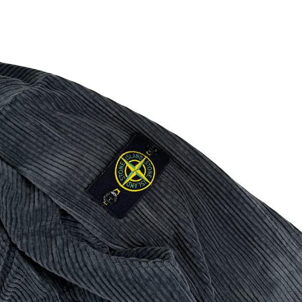 Stone Island 2023 Anthracite Thick Jumbo Corduroy Pullover Smock - Large