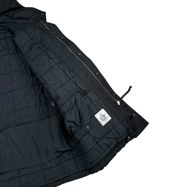 CP Company Black Hooded Nylon Quilted Jacket - XXXL