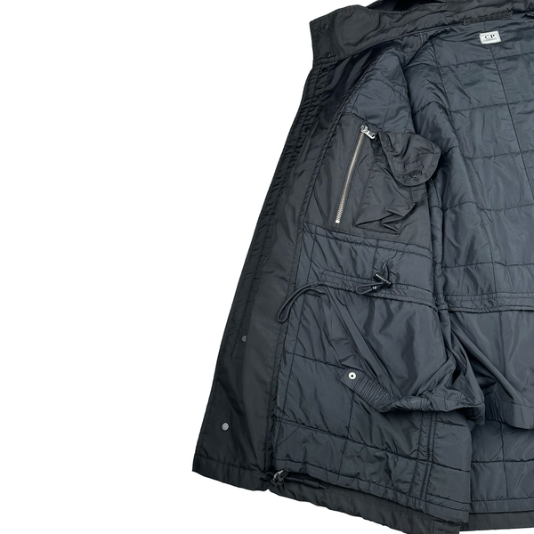 CP Company Black Hooded Nylon Quilted Jacket - XXXL