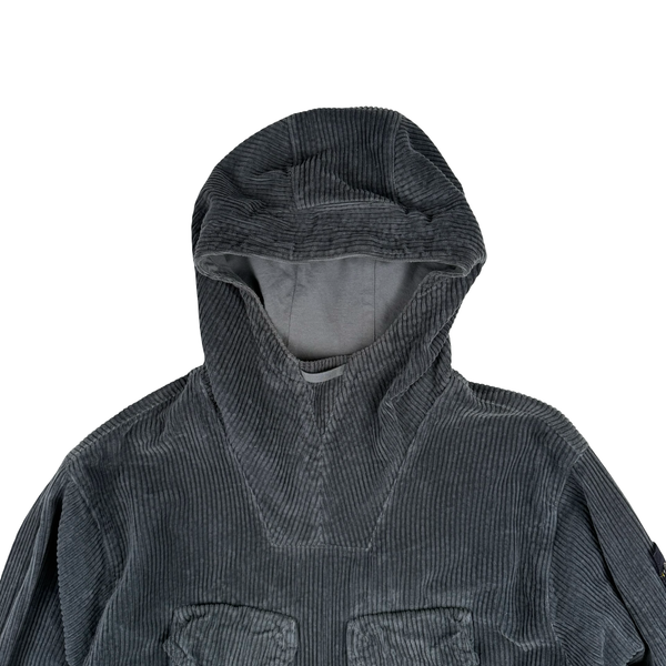 Stone Island 2023 Anthracite Thick Jumbo Corduroy Pullover Smock - Large