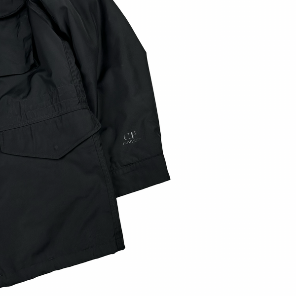 CP Company Black Hooded Nylon Quilted Jacket - XXXL