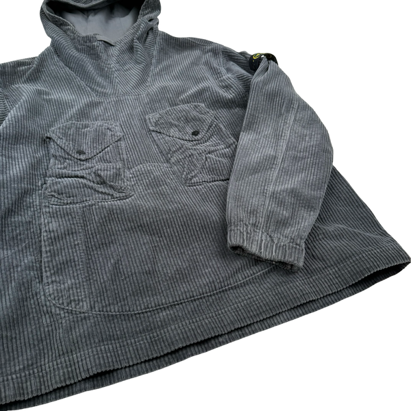 Stone Island 2023 Anthracite Thick Jumbo Corduroy Pullover Smock - Large