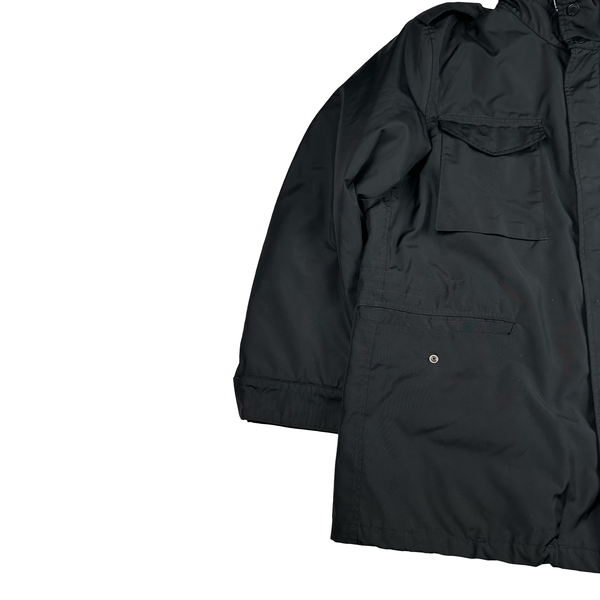 CP Company Black Hooded Nylon Quilted Jacket - XXXL