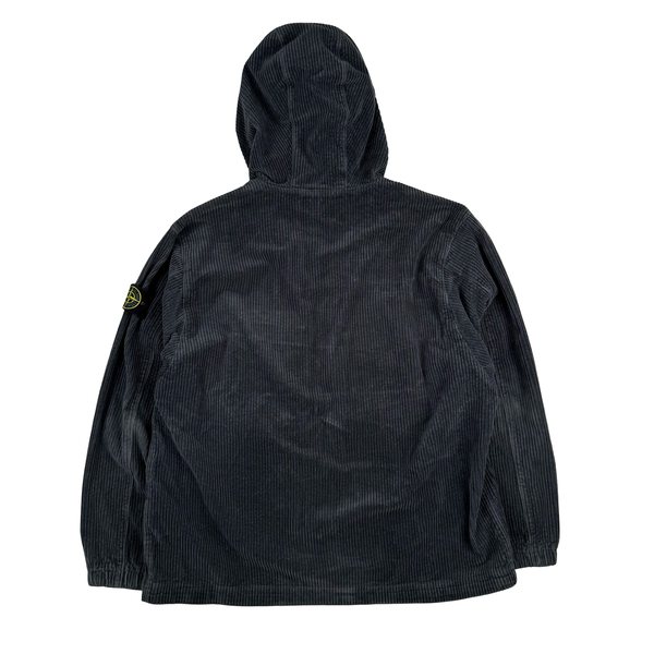 Stone Island 2023 Anthracite Thick Jumbo Corduroy Pullover Smock - Large